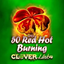 Official Slots logo: 50 Red Hot Burning Clover Links by Novomatic at Lizaro Casino