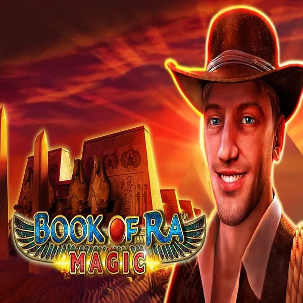 Slots logo of Book of Ra Magic from Greentube at Lizaro Casino